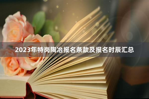 2023年特岗陶冶报名条款及报名时辰汇总